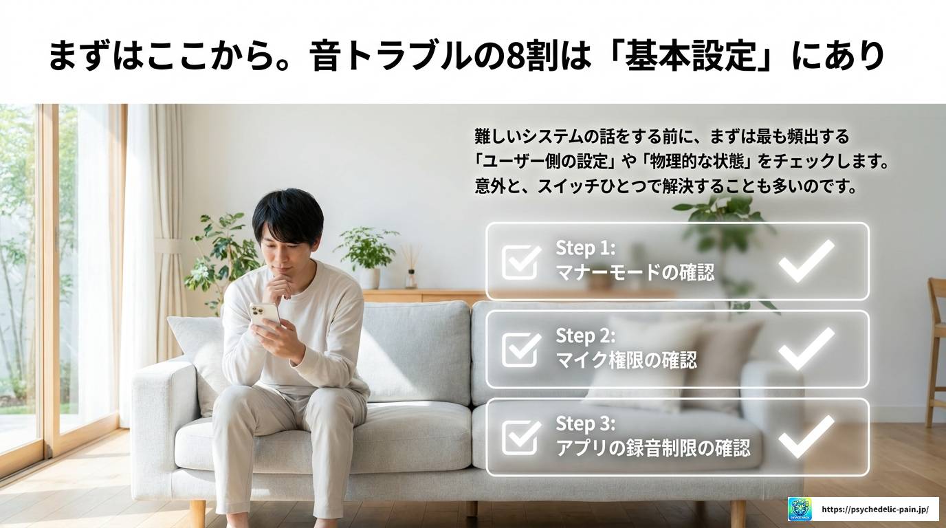 iPhone画面録画の音がおかしい原因と解決策まとめ