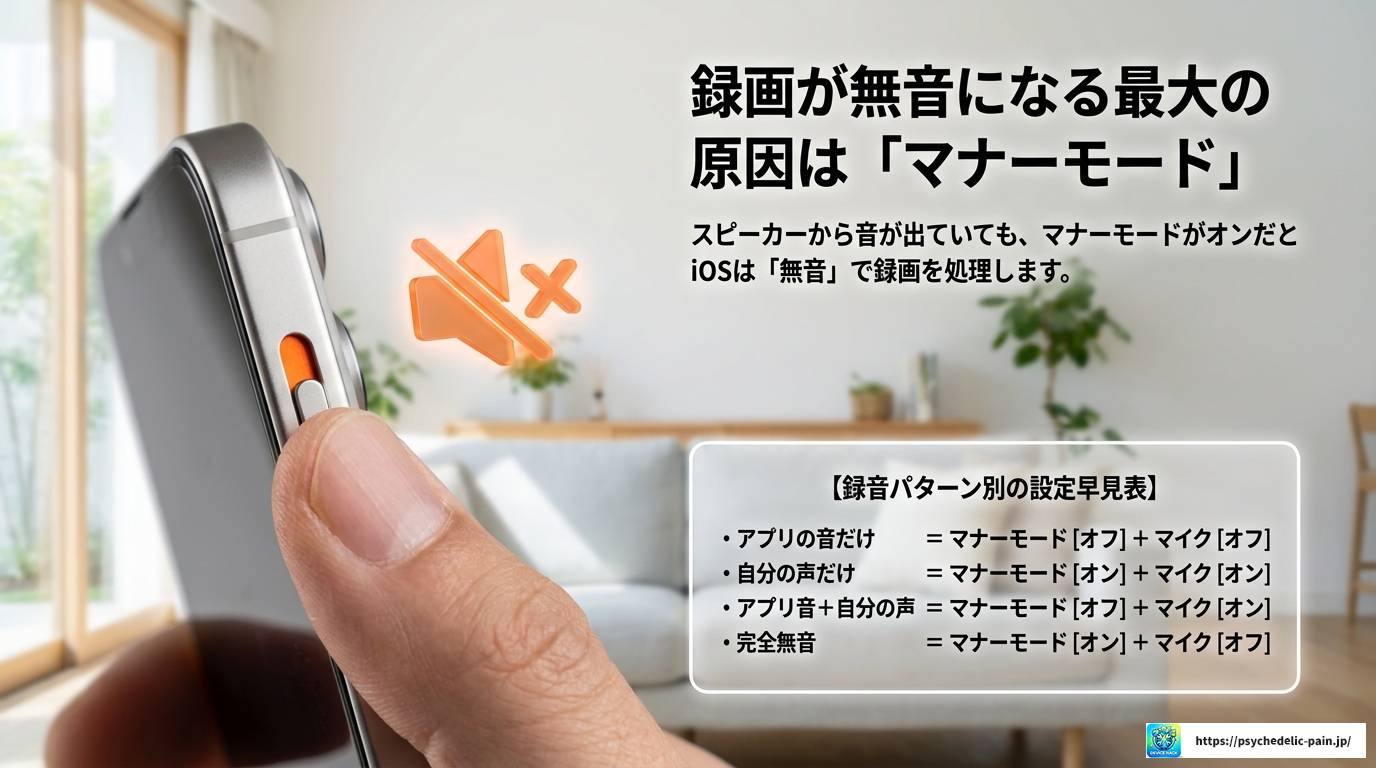 iPhone画面録画の音がおかしい原因と解決策まとめ