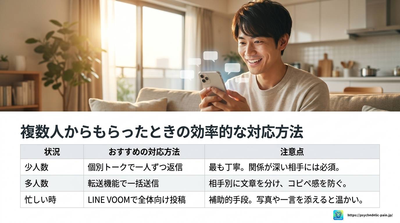 LINEバースデーカードへの返信方法と関係別文例まとめ