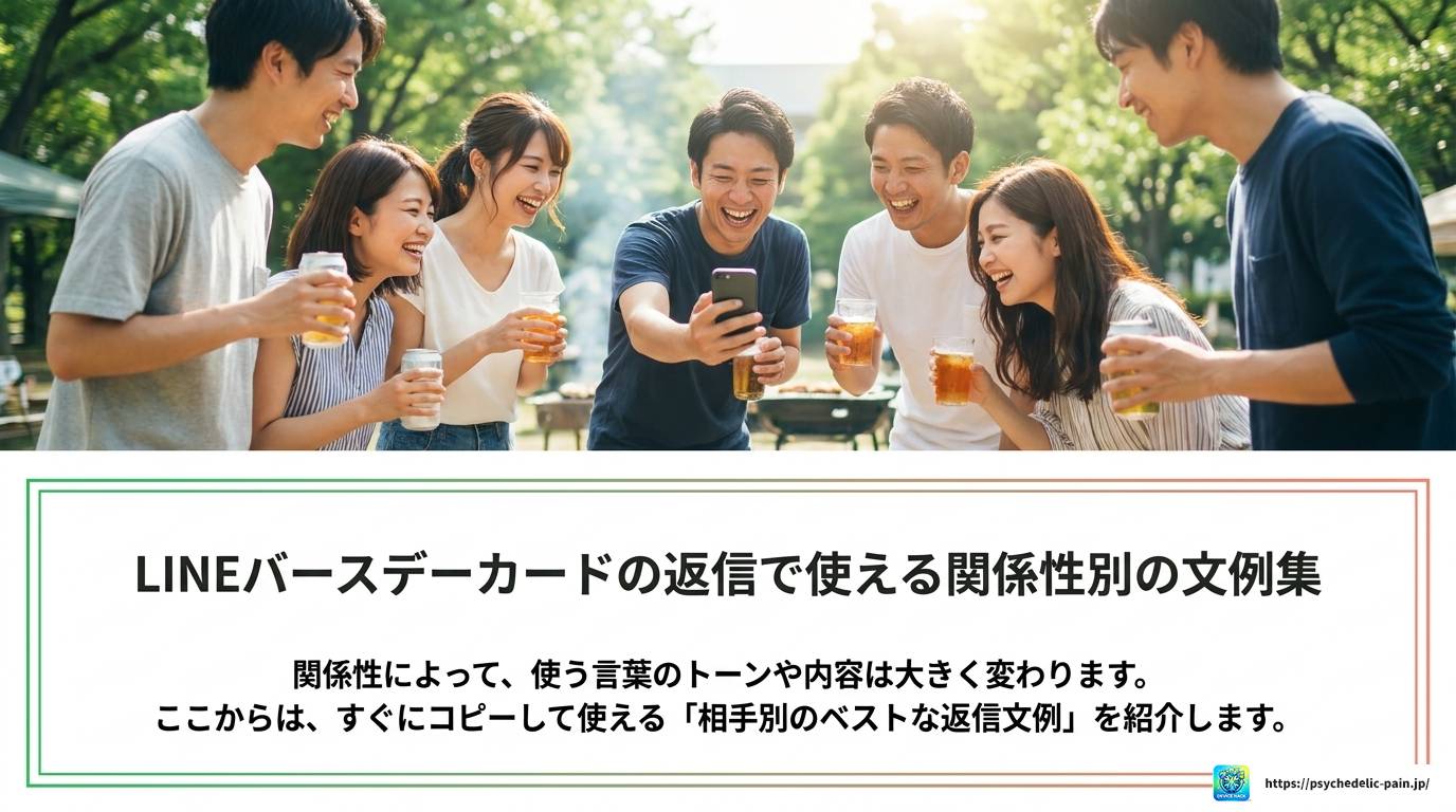 LINEバースデーカードへの返信方法と関係別文例まとめ