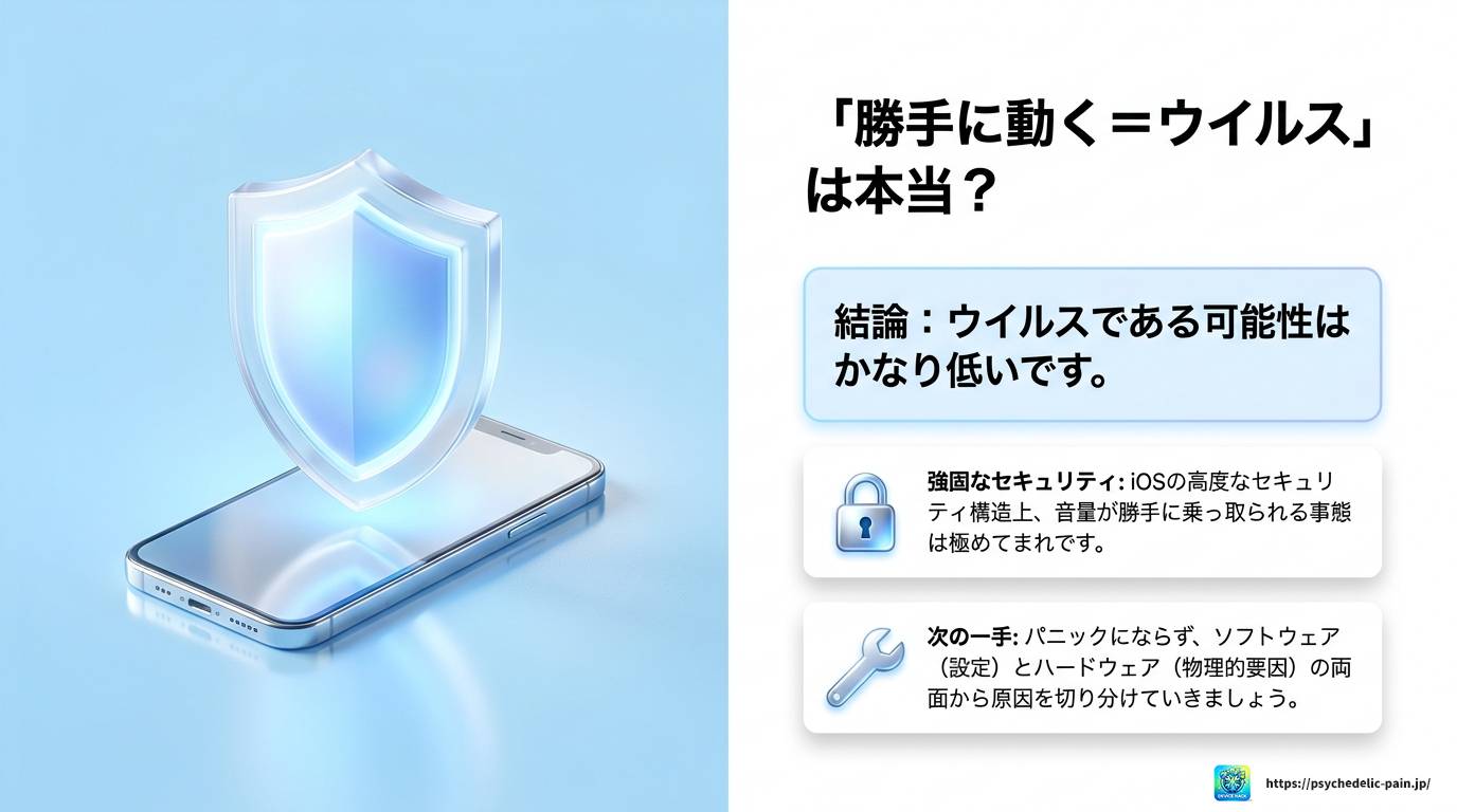 iPhoneの音量が勝手に上がるのはウイルスが原因？真相と対策まとめ