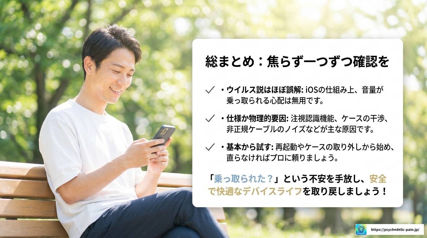 iPhoneの音量が勝手に上がるのはウイルスが原因？真相と対策まとめ