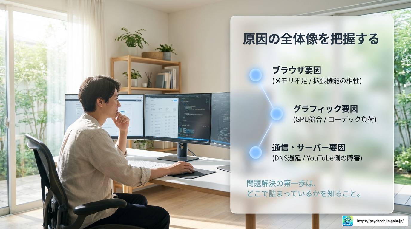 ChromeでYouTubeが固まる原因と2026年版解決策まとめ