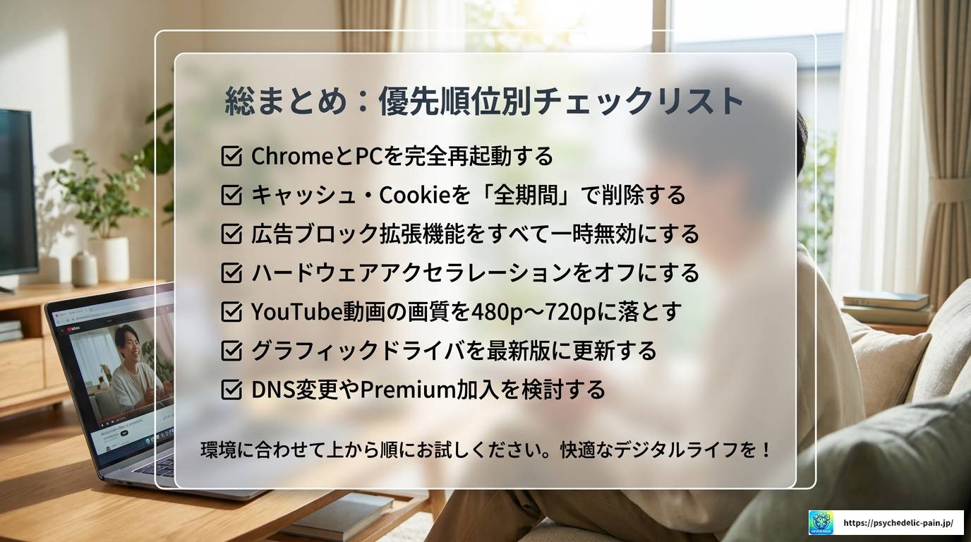 ChromeでYouTubeが固まる原因と2026年版解決策まとめ