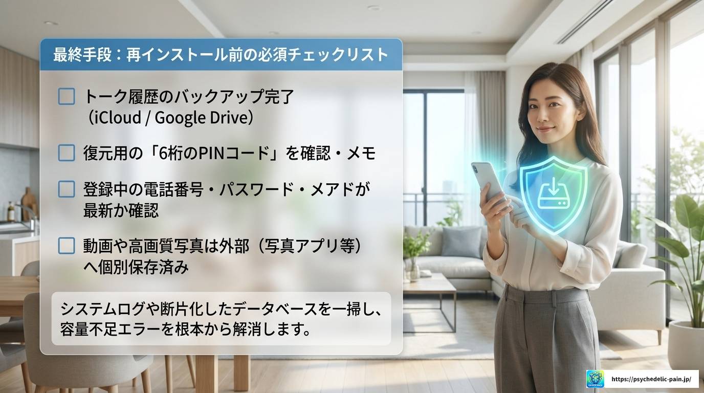 LINEで受信できない原因が容量不足のときの解決策まとめ
