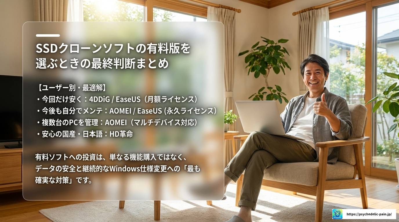 SSDクローンソフト有料版おすすめ7選と失敗しない選び方