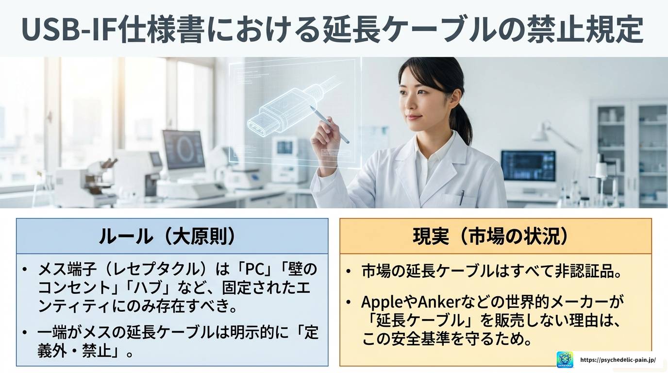 USB-Cの延長ケーブルが規格違反になる理由と本当のリスク