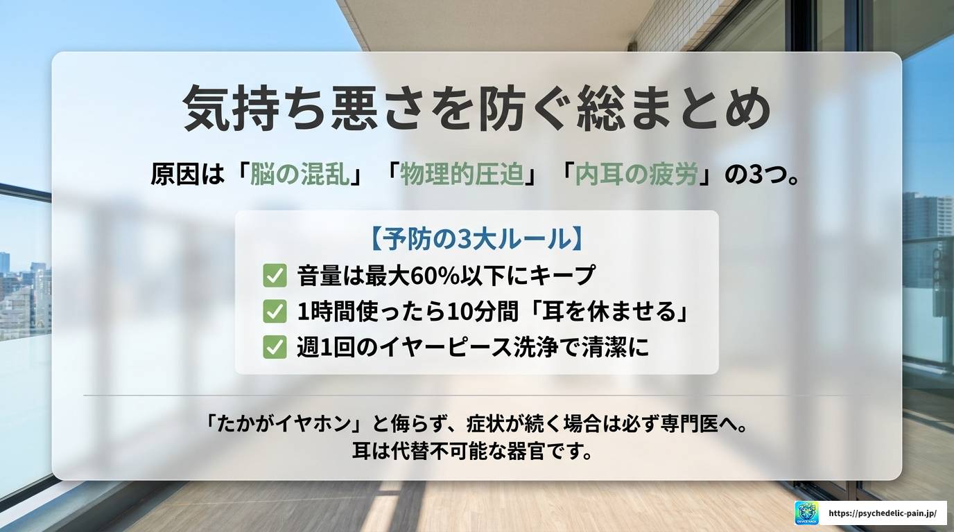 イヤホンで気持ち悪くなる原因と今すぐできる対策まとめ