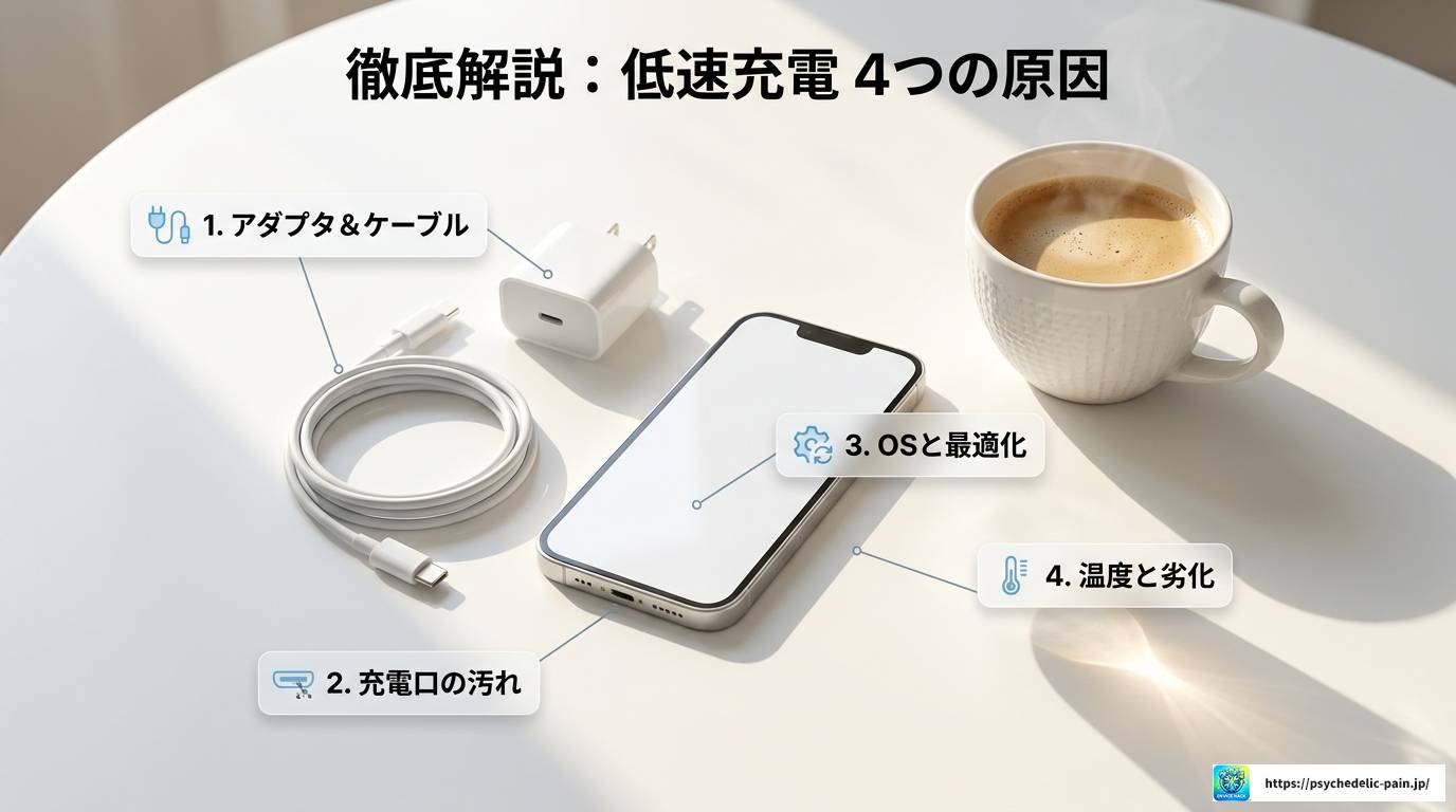 iPhoneの低速充電はなぜ起きる？原因と解決策を完全解説