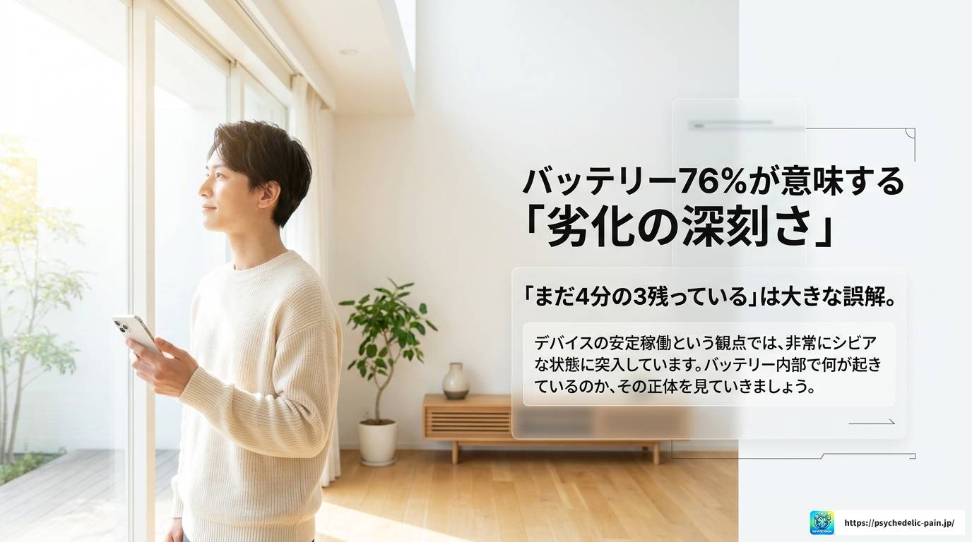 iPhoneバッテリー76パーセントの意味と今すぐすべき対処法