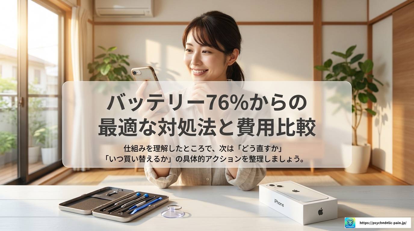iPhoneバッテリー76パーセントの意味と今すぐすべき対処法
