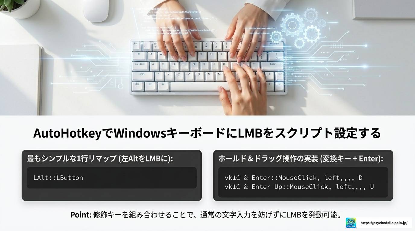 キーボードでLMBを操作する方法を徹底解説！設定から応用まで