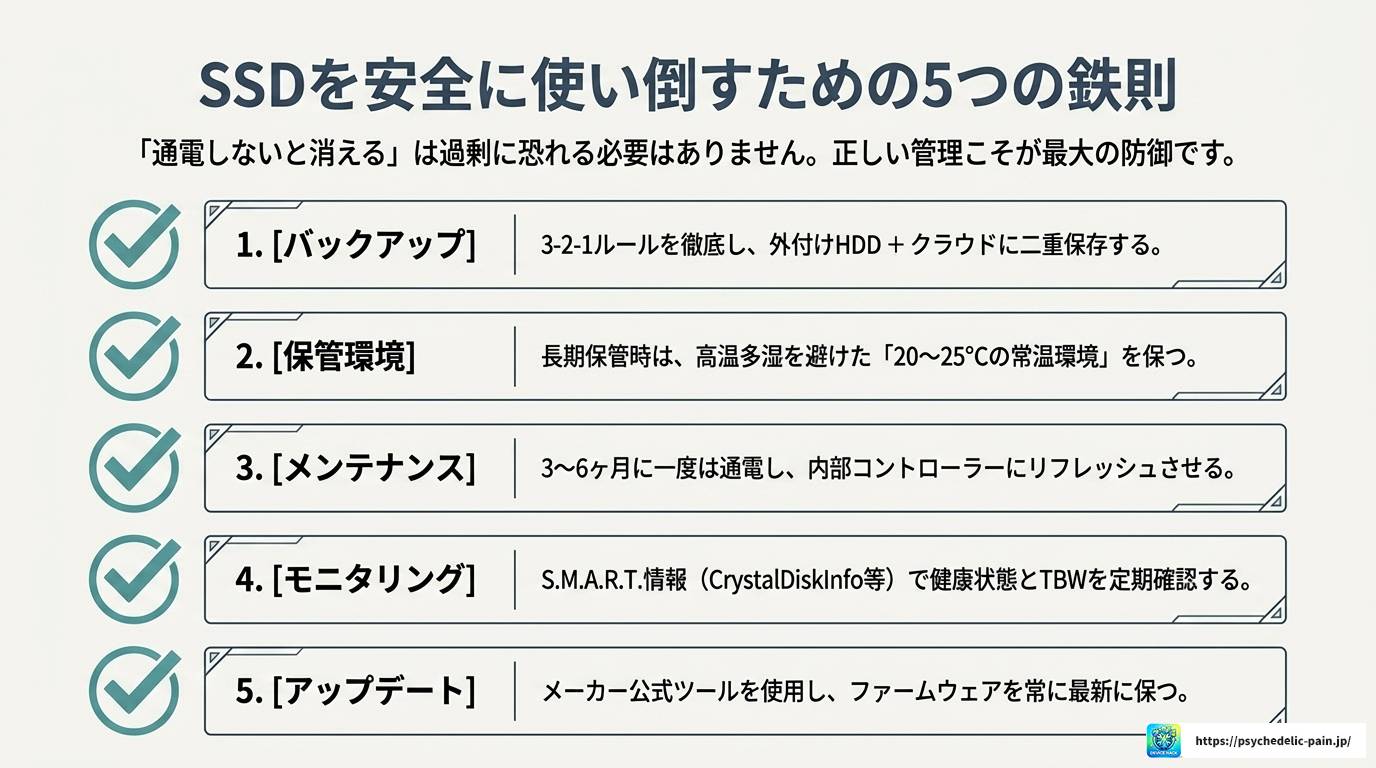 SSDは通電しないとデータが消える?原因と対策を解説
