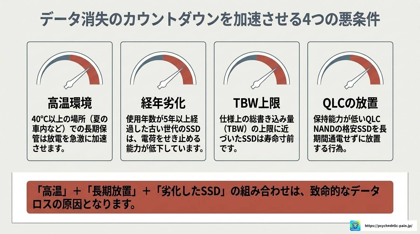 SSDは通電しないとデータが消える?原因と対策を解説