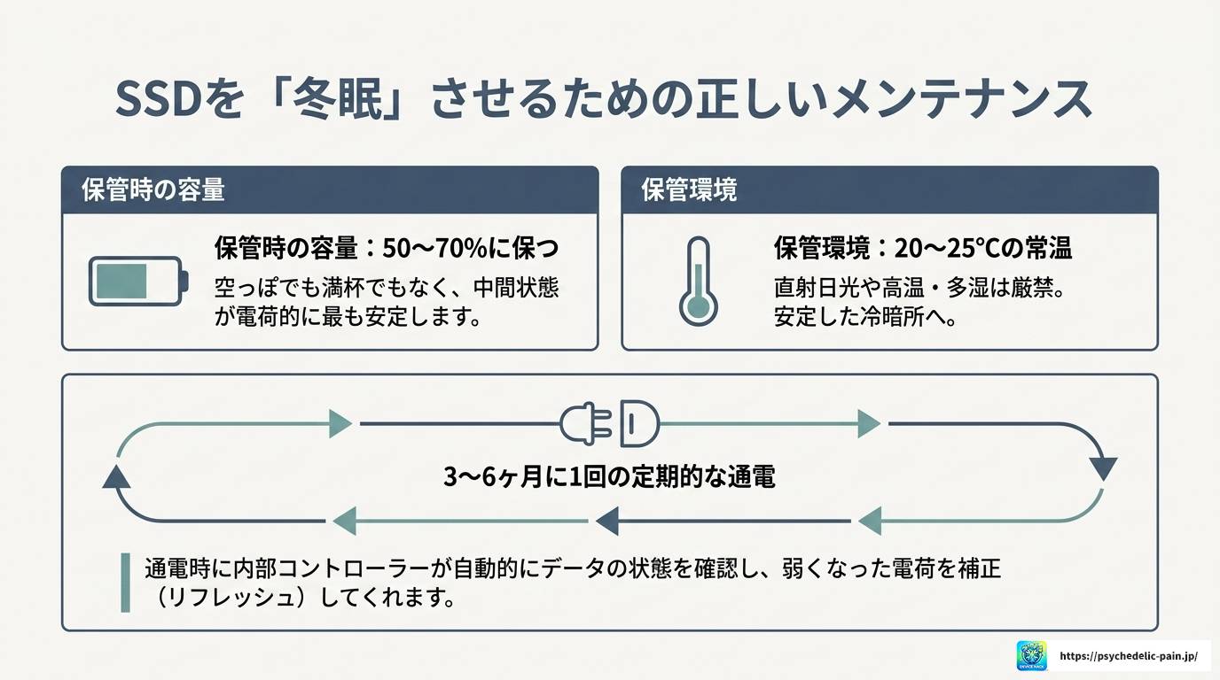SSDは通電しないとデータが消える?原因と対策を解説
