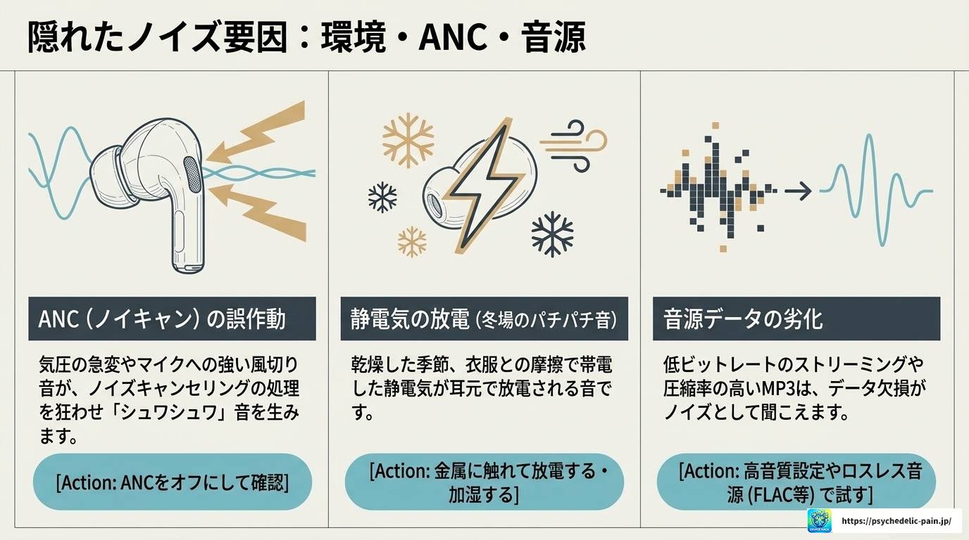 イヤホンのガサガサ音の原因と今すぐできる対処法まとめ
