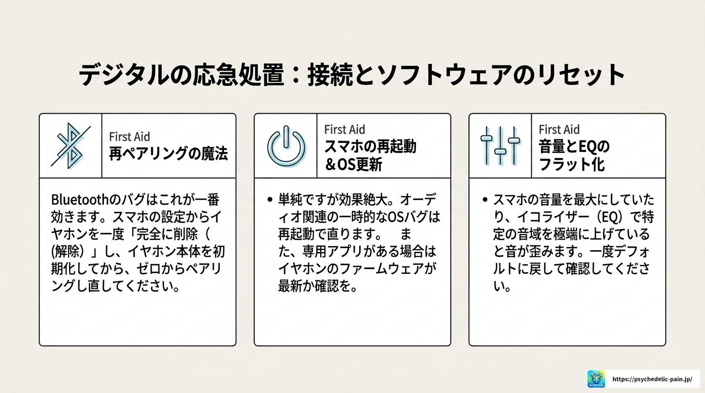イヤホンのガサガサ音の原因と今すぐできる対処法まとめ