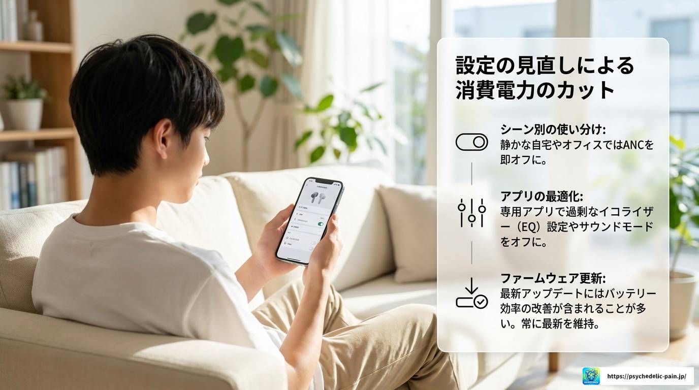 ワイヤレスイヤホンのバッテリーがすぐ切れる原因と対策