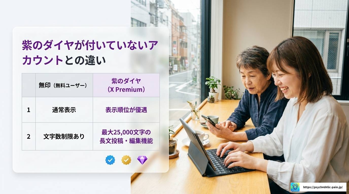 X通知に届く紫のダイヤとは？意味と活用法を解説