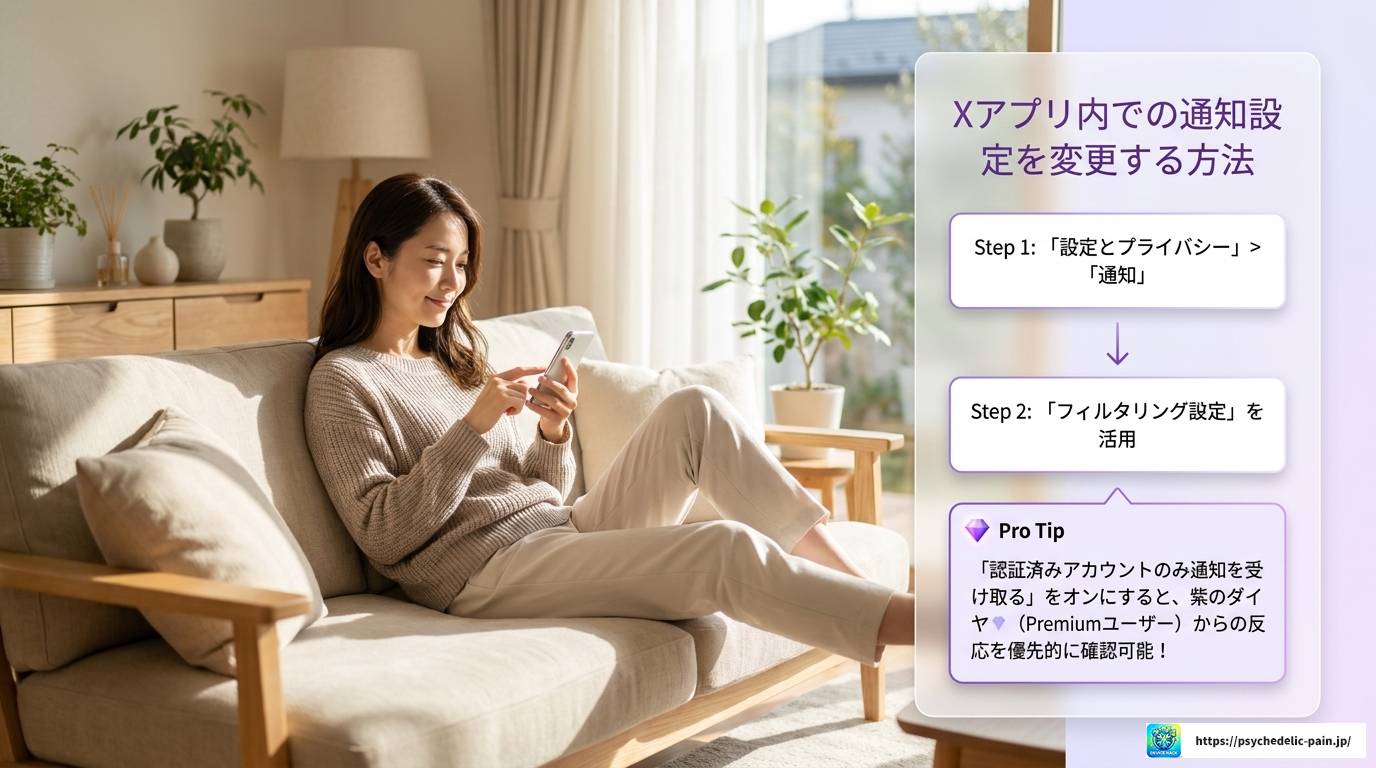 X通知に届く紫のダイヤとは？意味と活用法を解説