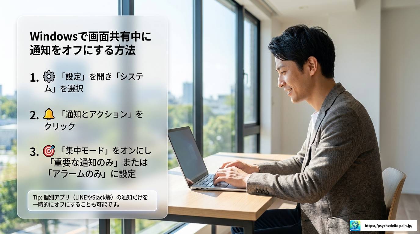 画面共有中の通知とは？設定と管理方法を徹底解説