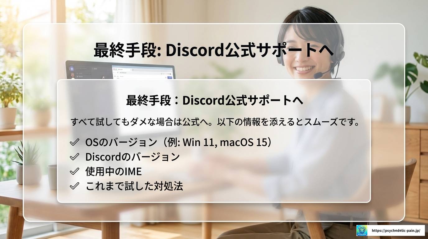 Discordで日本語入力できない時の原因と解決策まとめ