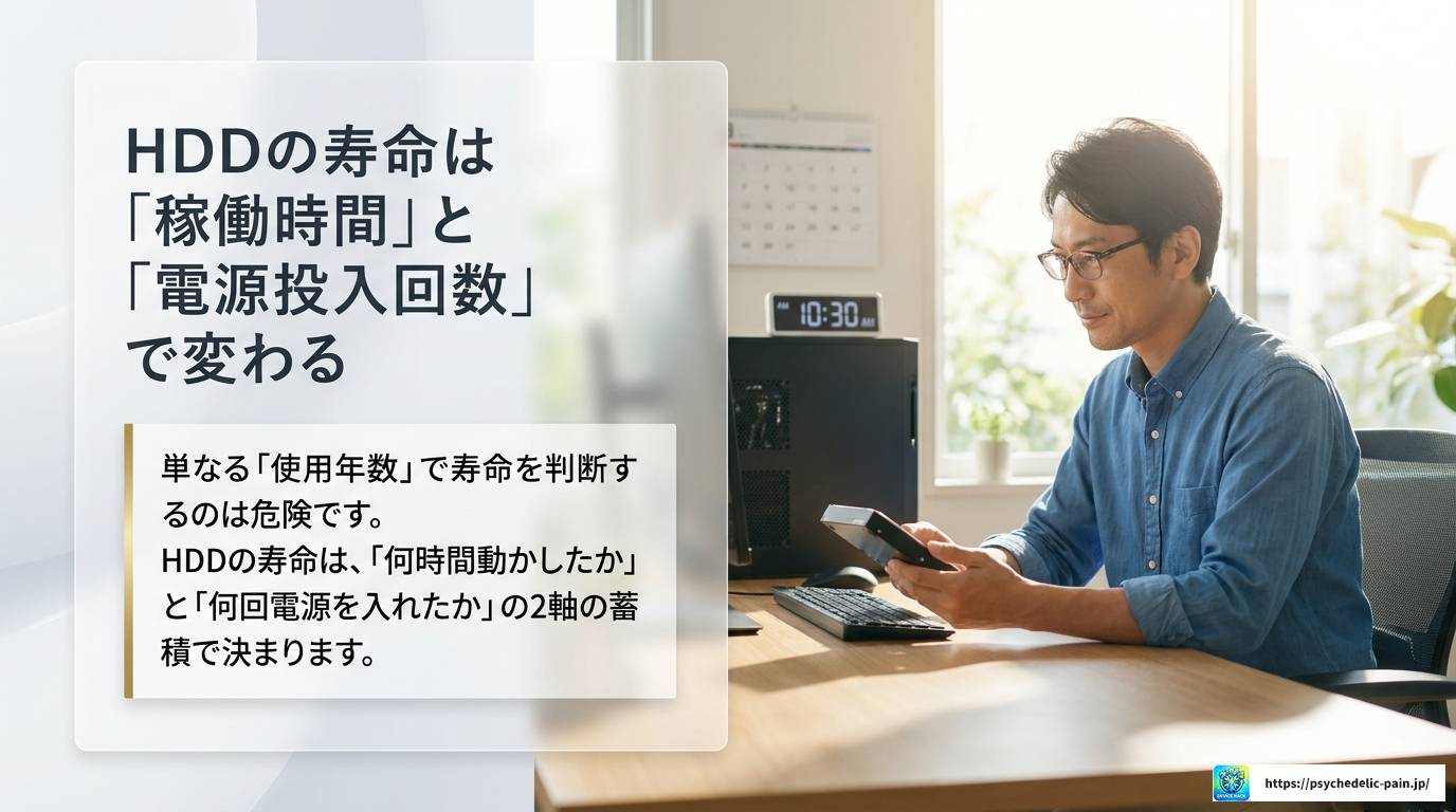 HDDの寿命は稼働時間と電源投入回数で決まる!延命の秘訣