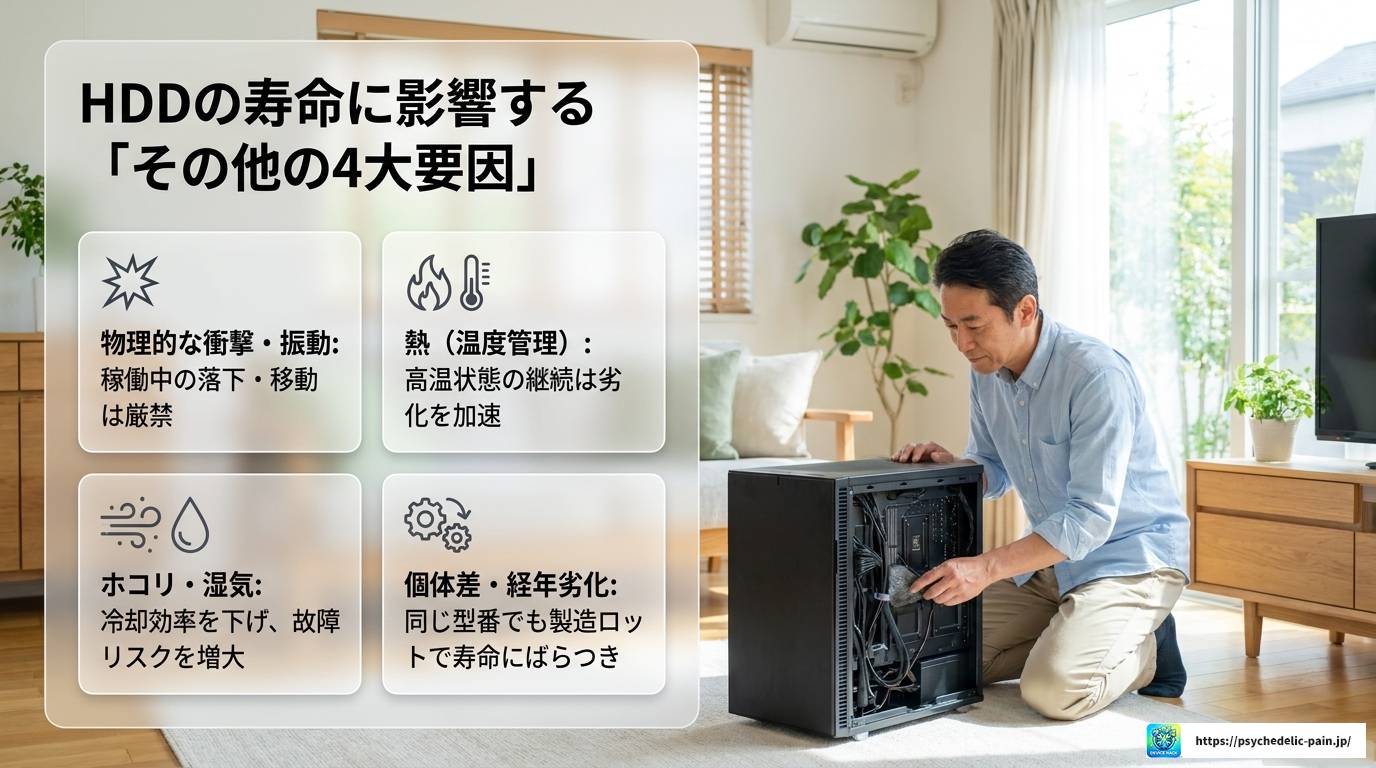 HDDの寿命は稼働時間と電源投入回数で決まる!延命の秘訣