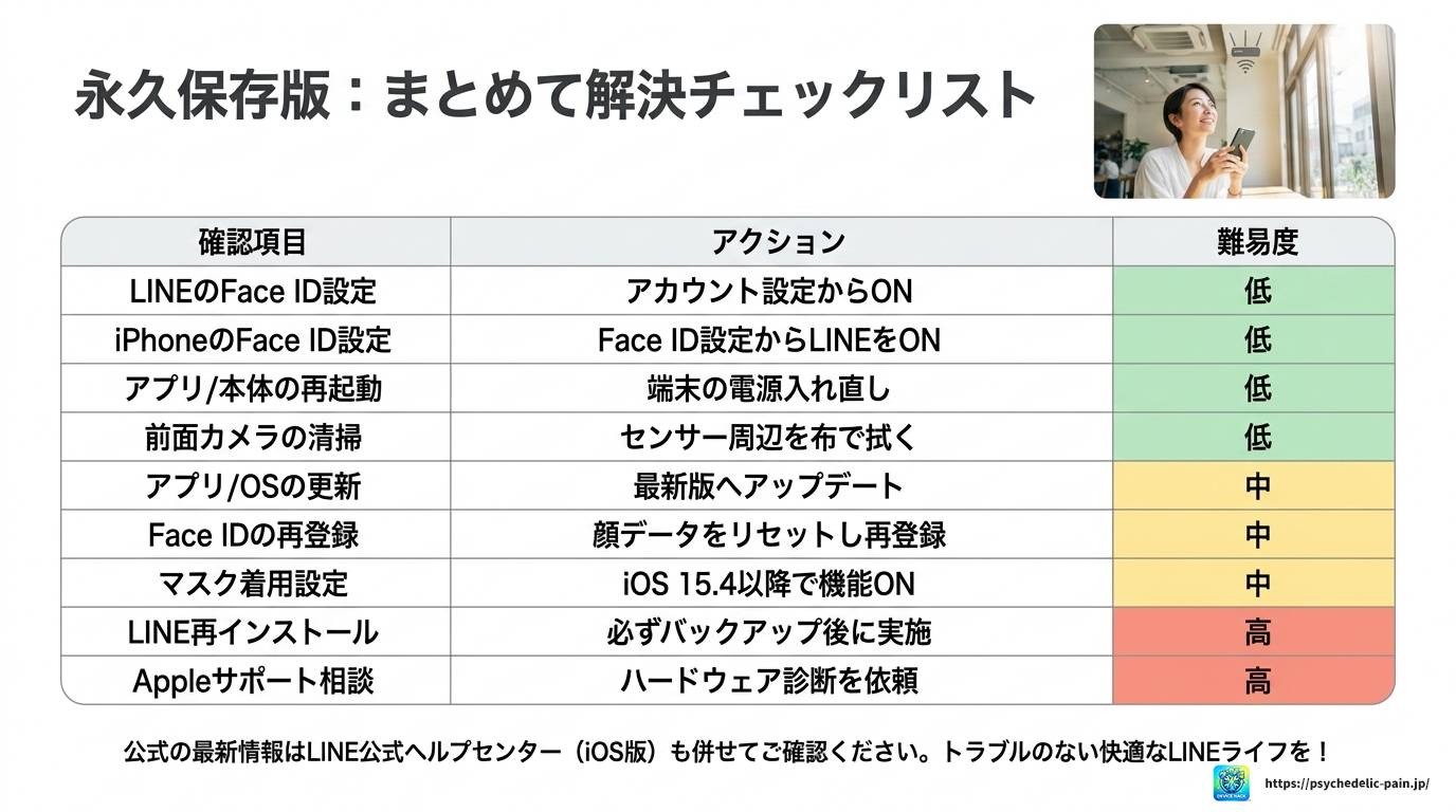 LINEでFace IDができない原因と今すぐ試せる解決策