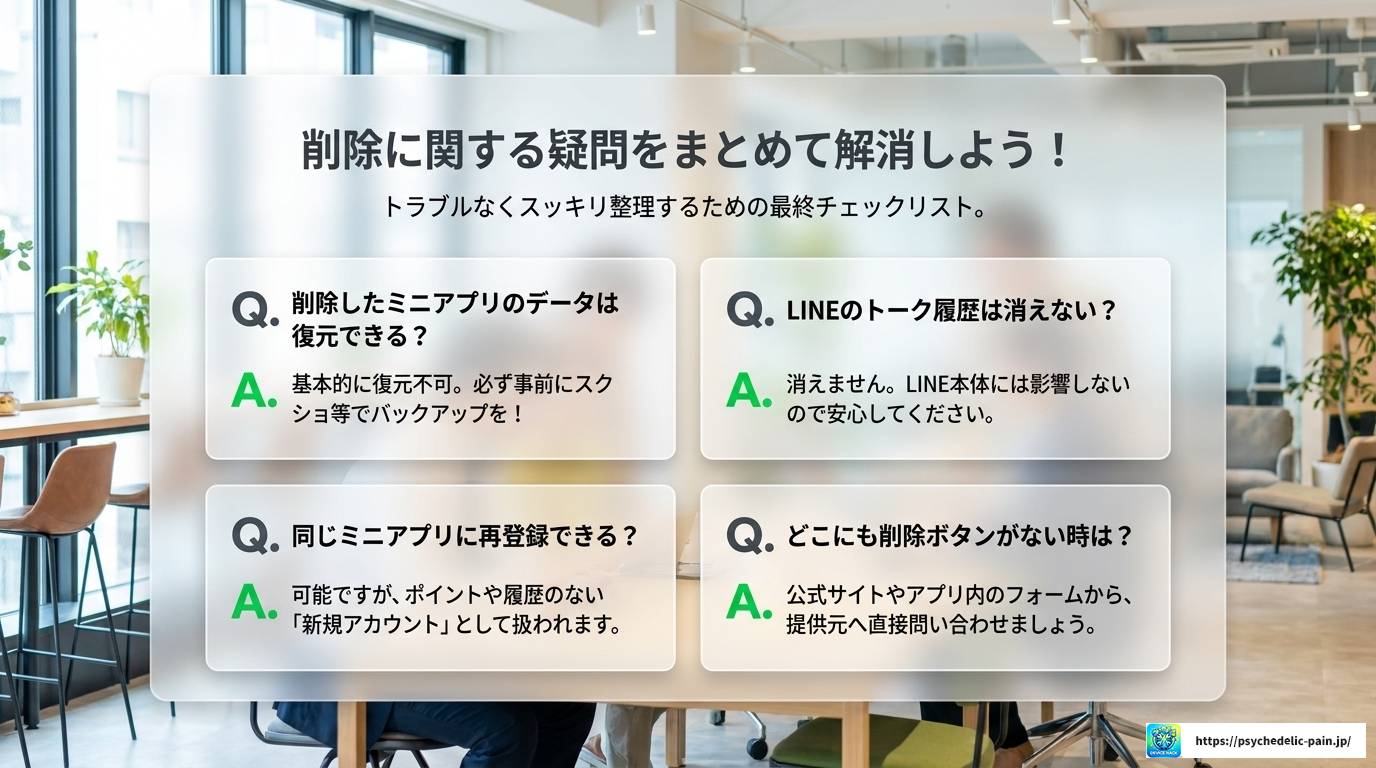 LINEミニアプリの削除方法を徹底解説！注意点も紹介