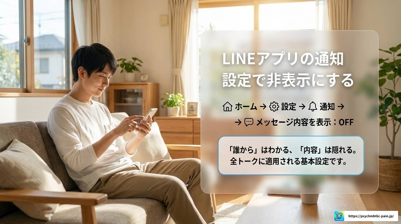LINEのロック画面にメッセージを表示しない設定方法を徹底解説