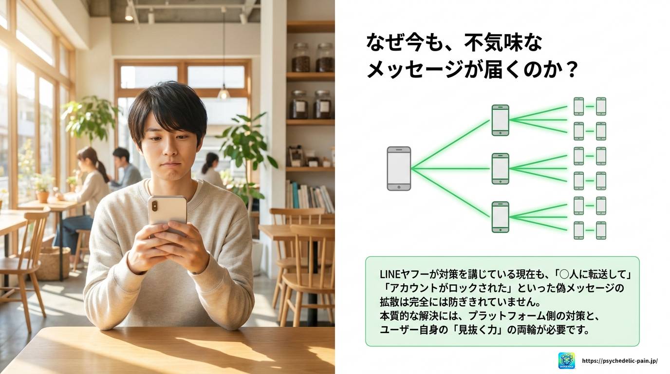 LINE本社も警告！チェーンメールの実態と完全対策ガイド