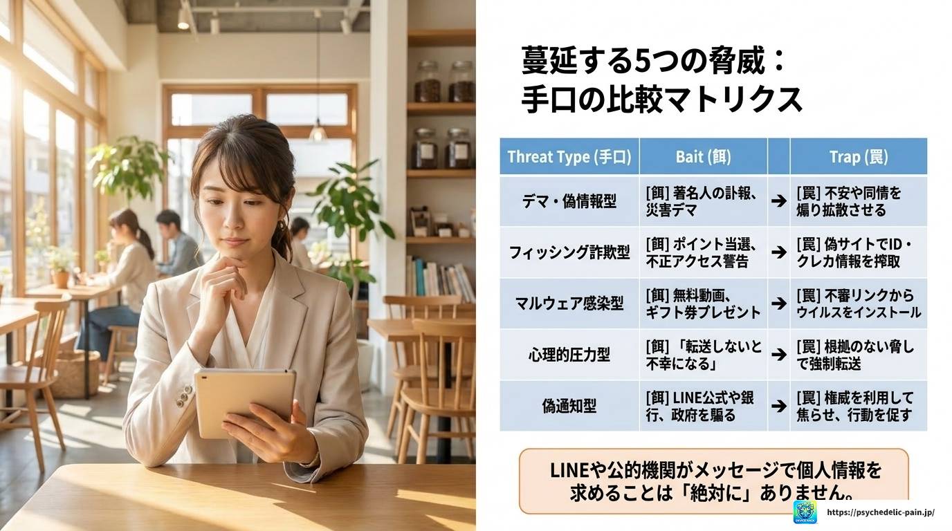 LINE本社も警告！チェーンメールの実態と完全対策ガイド