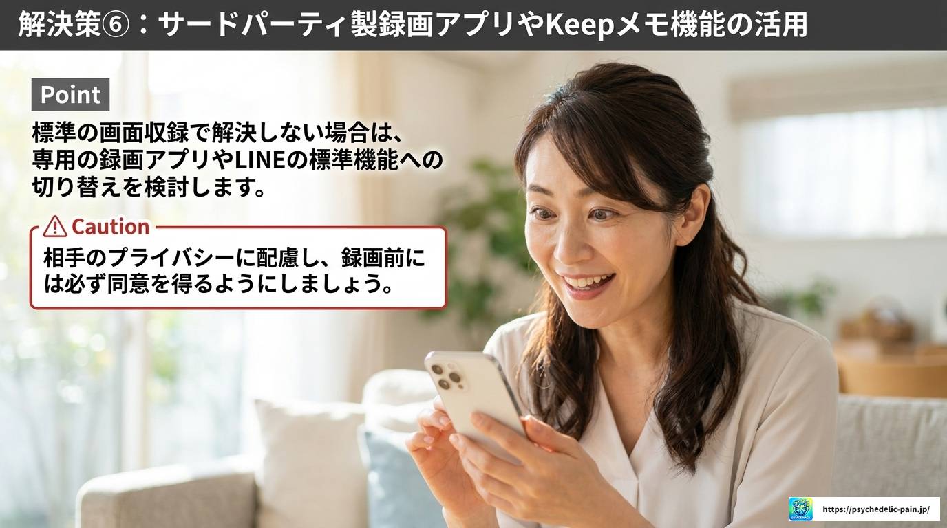 LINEビデオ通話を録画したら音声が入らない！iPhone完全解決ガイド