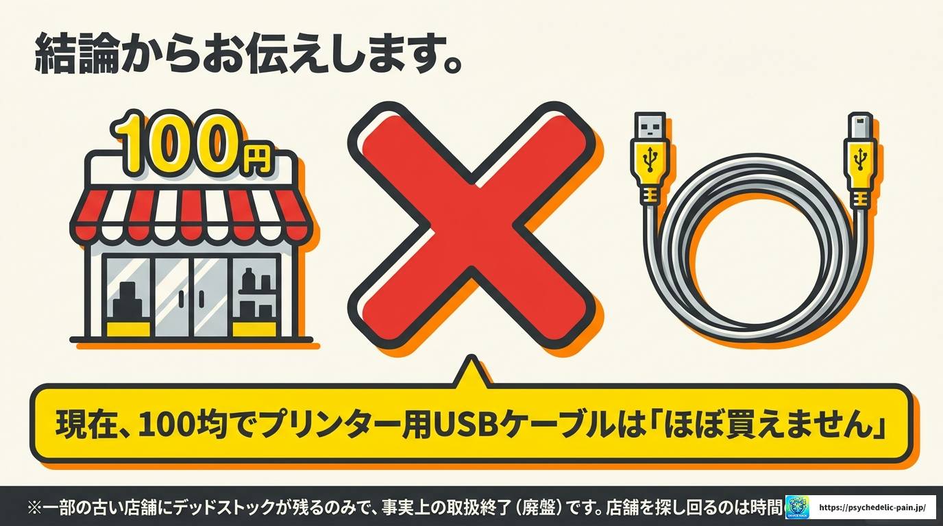 プリンターUSBケーブルは100均で買える？代替入手法も解説
