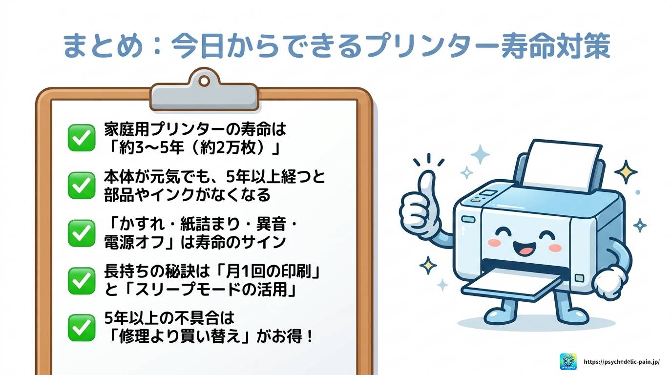 プリンターの寿命は10年持つ？実態と長持ちさせる方法