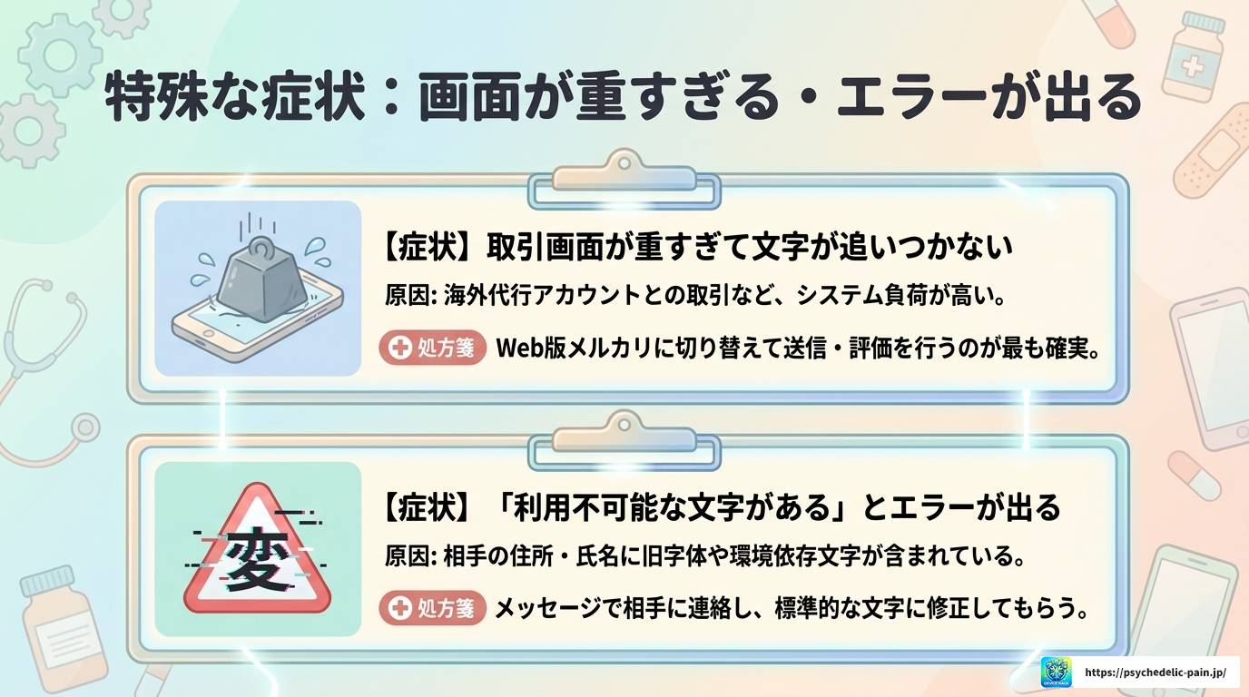 メルカリで文字入力がおかしい時の原因と対処法まとめ