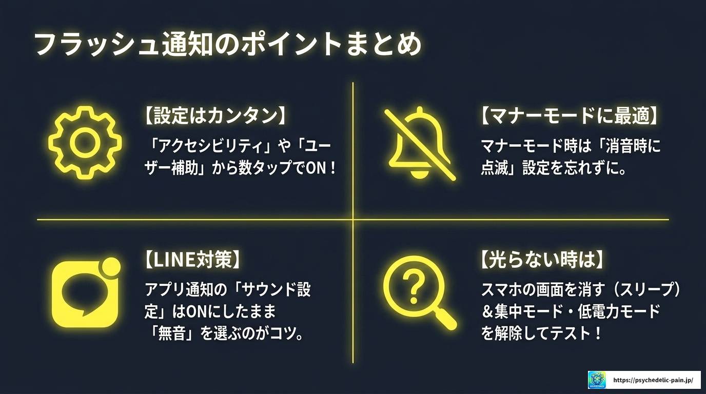 フラッシュ通知のやり方を完全解説！iPhone・Android対応