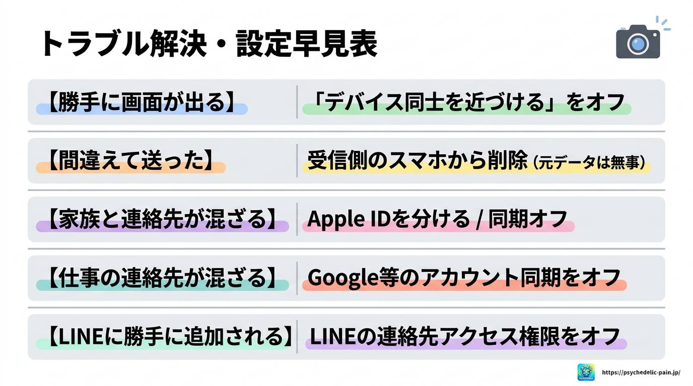 iPhoneの「連絡先を共有します」完全ガイド！設定と対処法
