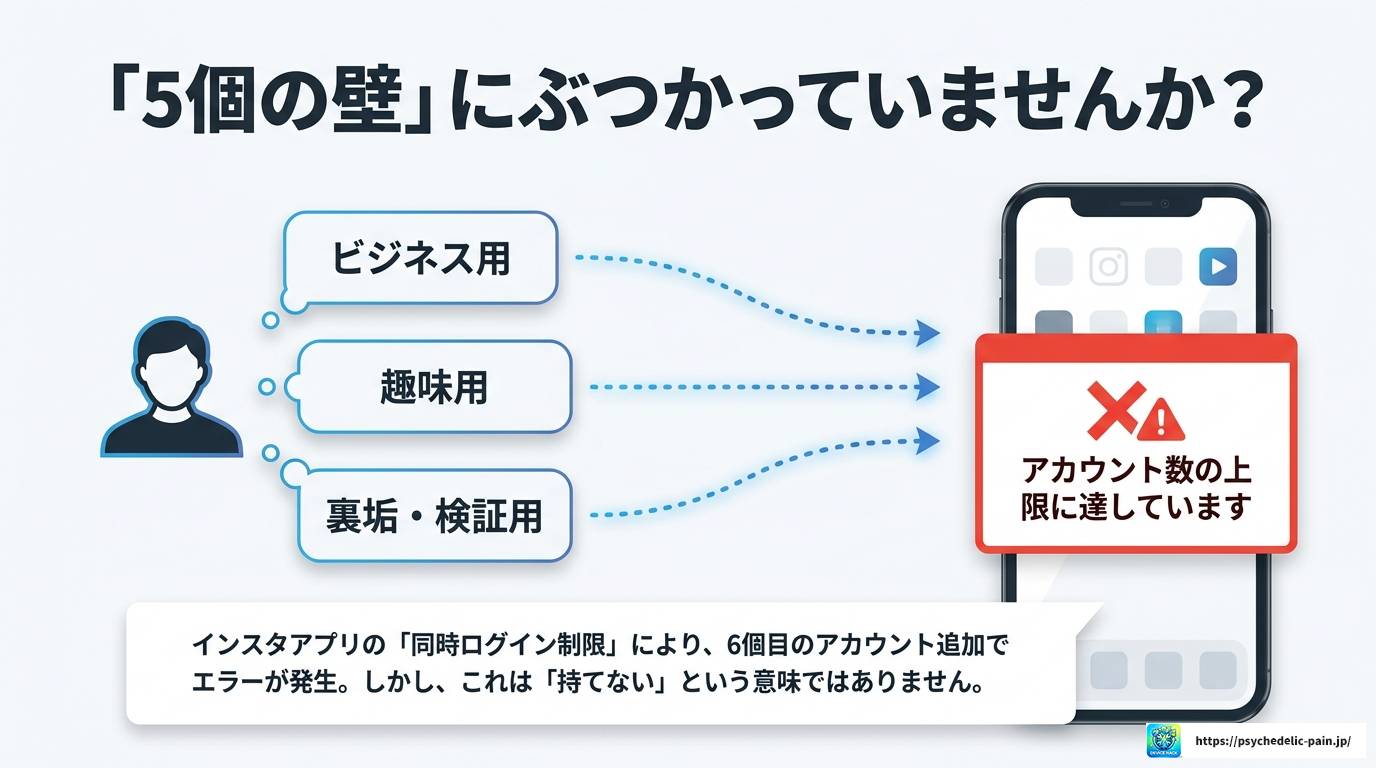 インスタアカウントを10個以上持つ方法と安全な運用術