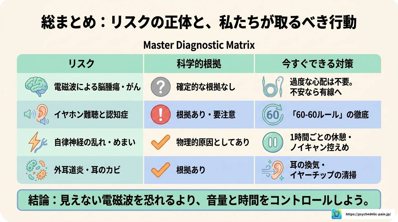 ワイヤレスイヤホンの脳への影響は?科学的根拠と対策を解説