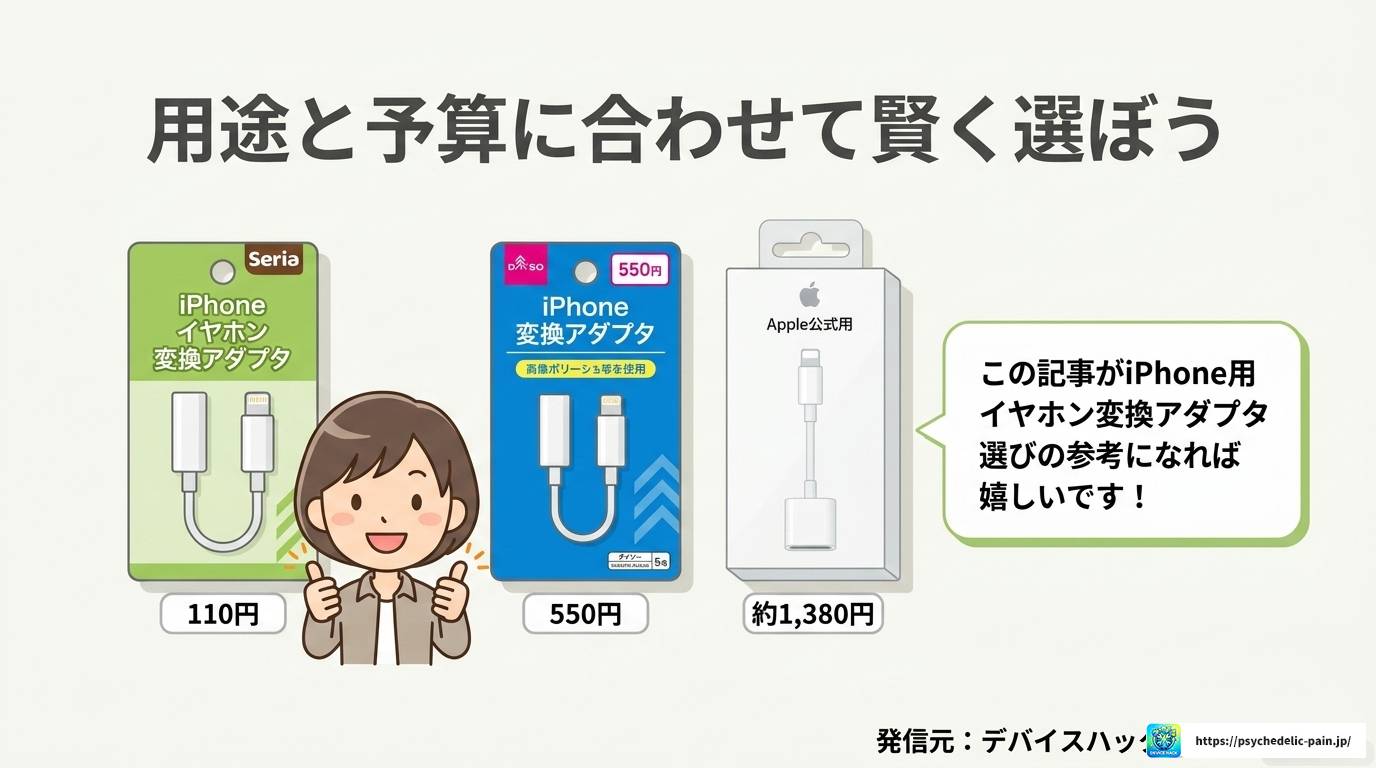 セリアの100均でiPhoneイヤホン変換アダプタは使える？