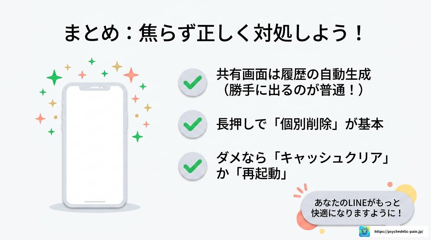 LINEで共有時に出てくる人を消したい方への完全対処ガイド