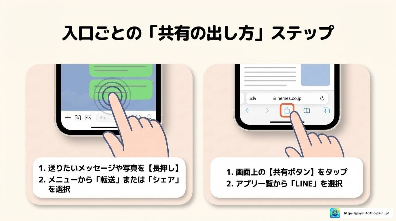 LINE共有の見方と出し方を完全解説|共有リストの順番も紹介
