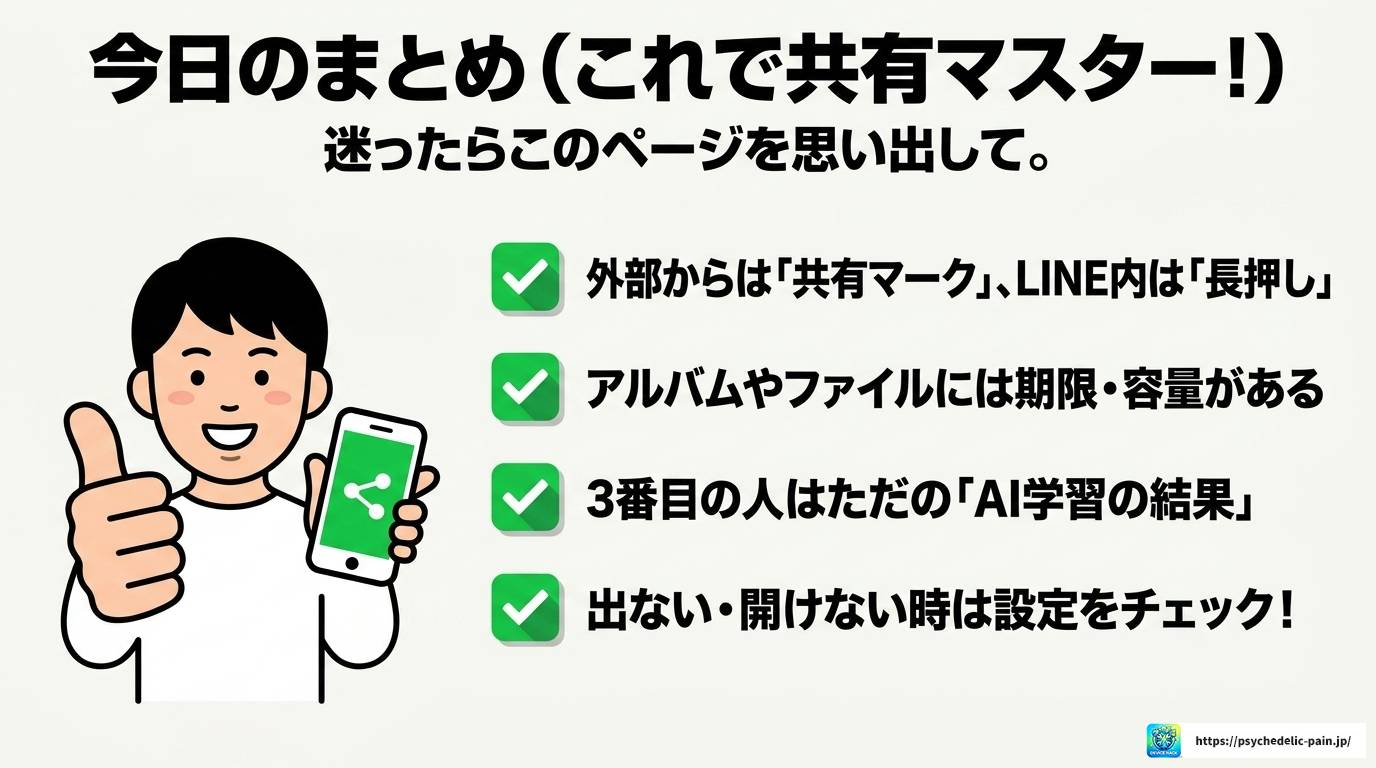 LINE共有の開き方完全ガイド!画面・アルバム・PDFも解説