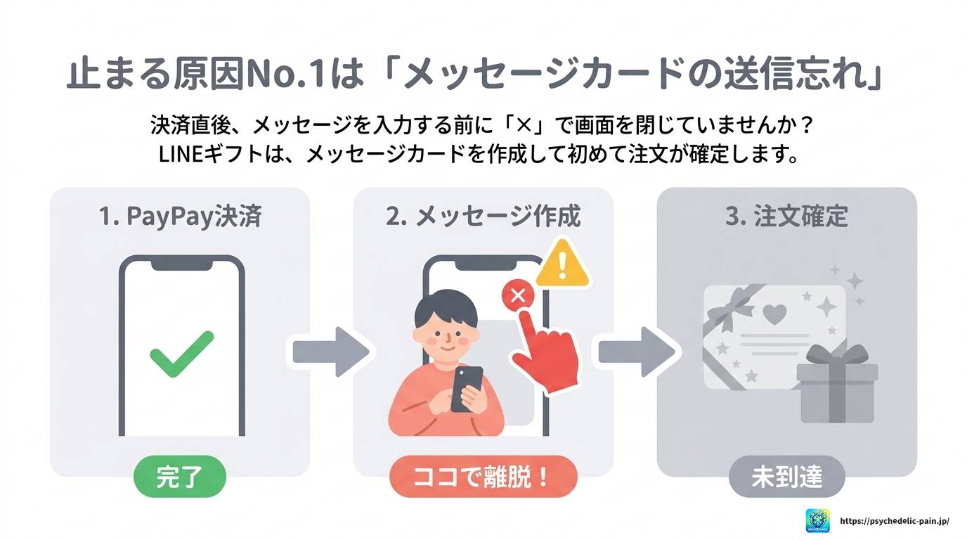 LINEギフトのPayPay支払い受付が進まない原因と対処法
