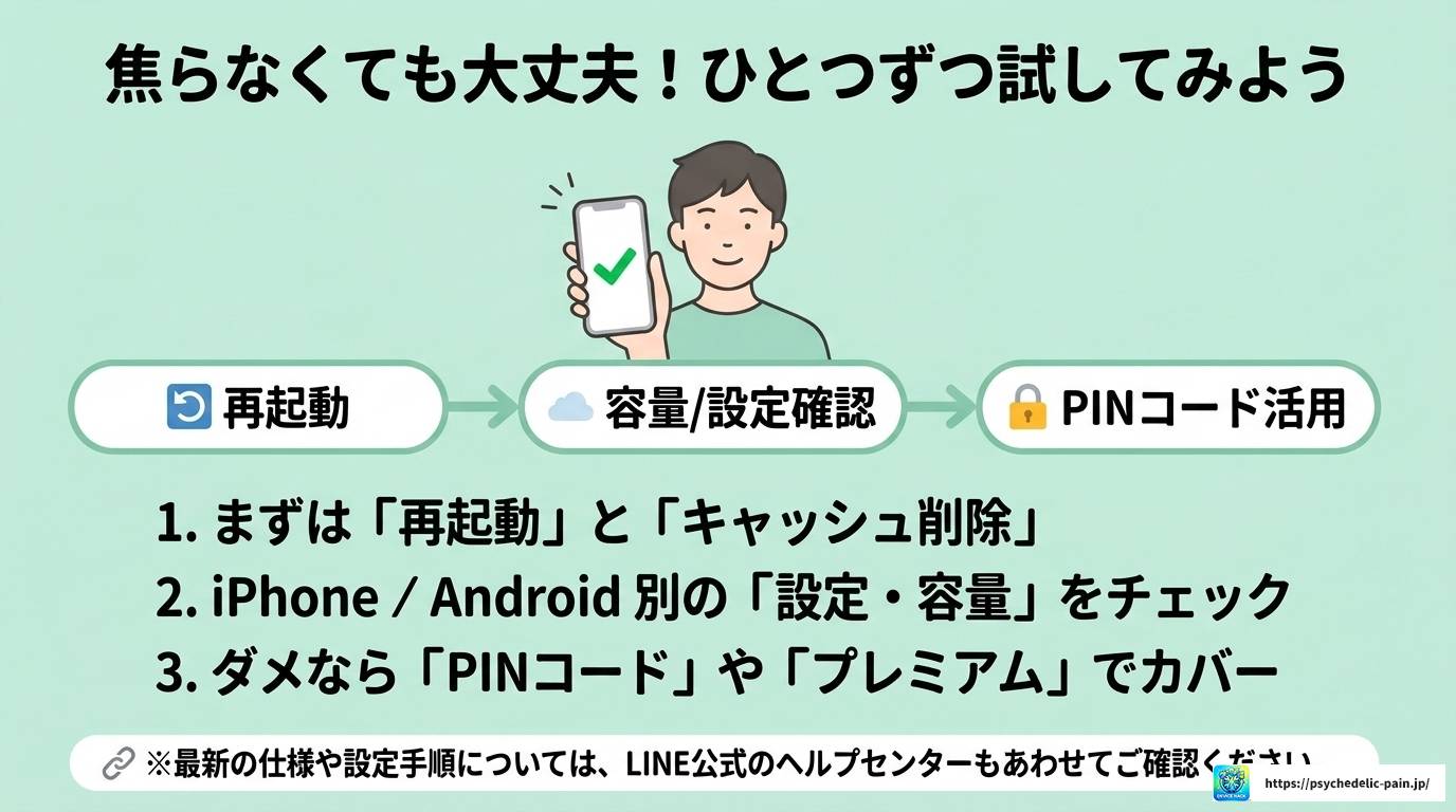 LINEバックアップで不明なエラーが出る原因と解決策まとめ