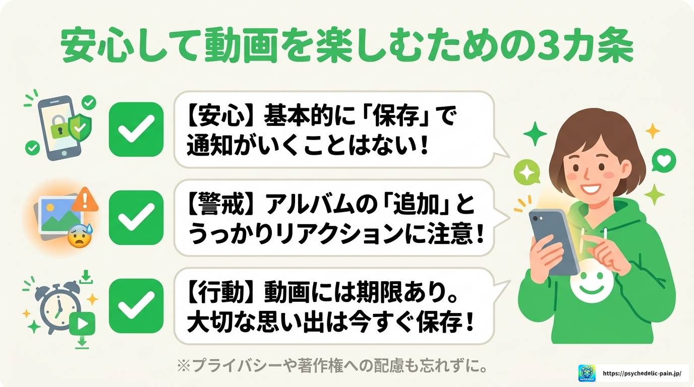 LINEの動画保存は相手にバレる?通知や履歴の仕組みを徹底解説
