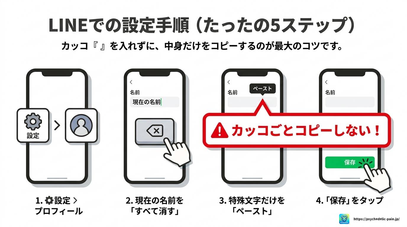 LINEの名前を空白にする方法｜なぜ設定できないのか原因も解説